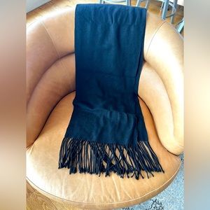 Coach black wool blend scarf